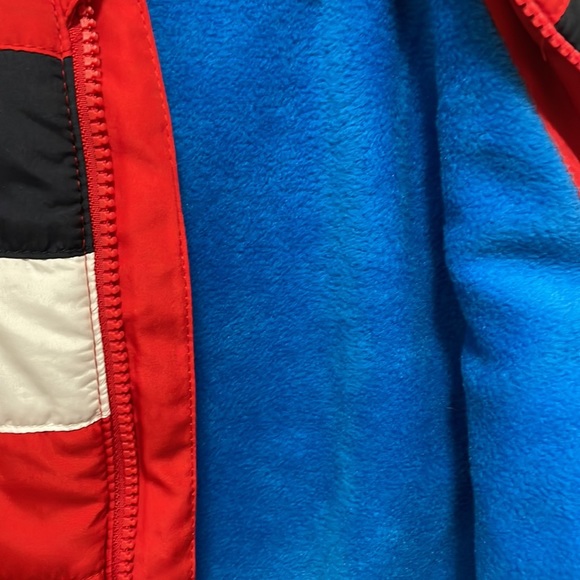 Okie Dokie full zipper vest red/white/blue fleece lined size 4T - Picture 6 of 6